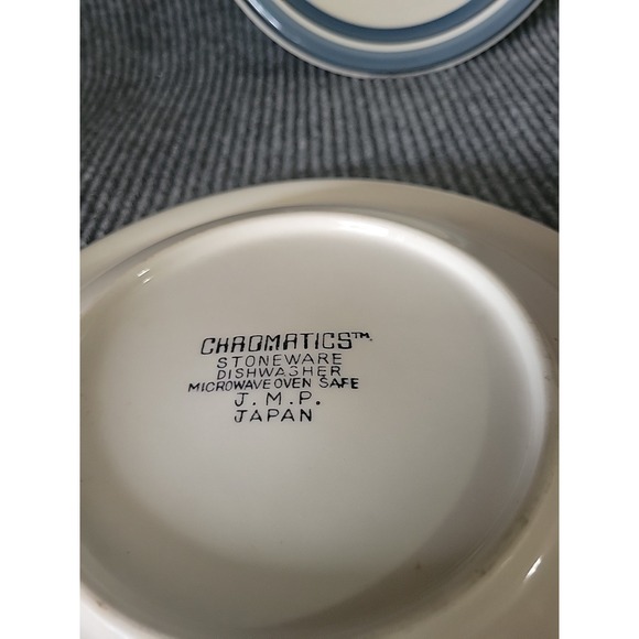 2 Pc Chromatics Stoneware 9.5" Dinner‎ Plate Japan - Picture 3 of 3